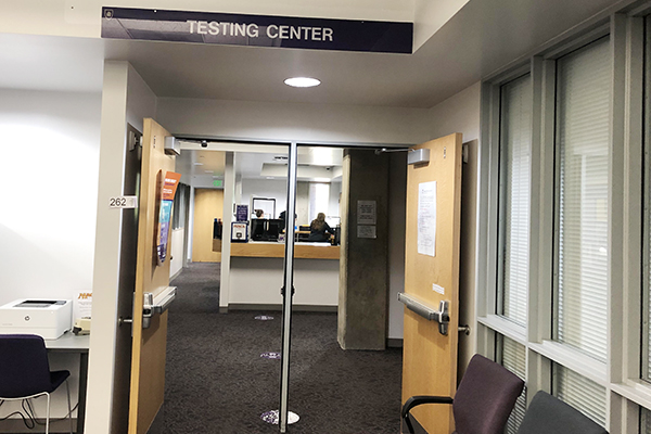 entrance to testing center