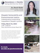 GSS Series - Dr. Stacia Ryder - Mar 31 - Environmental Justice