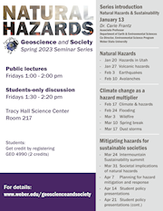 Natural Hazards Seminar Flyer
