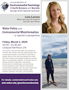 Earth Science & Society Seminar Series 2024 - Mar 1 - Leia Larsen - Environmental Reporting
