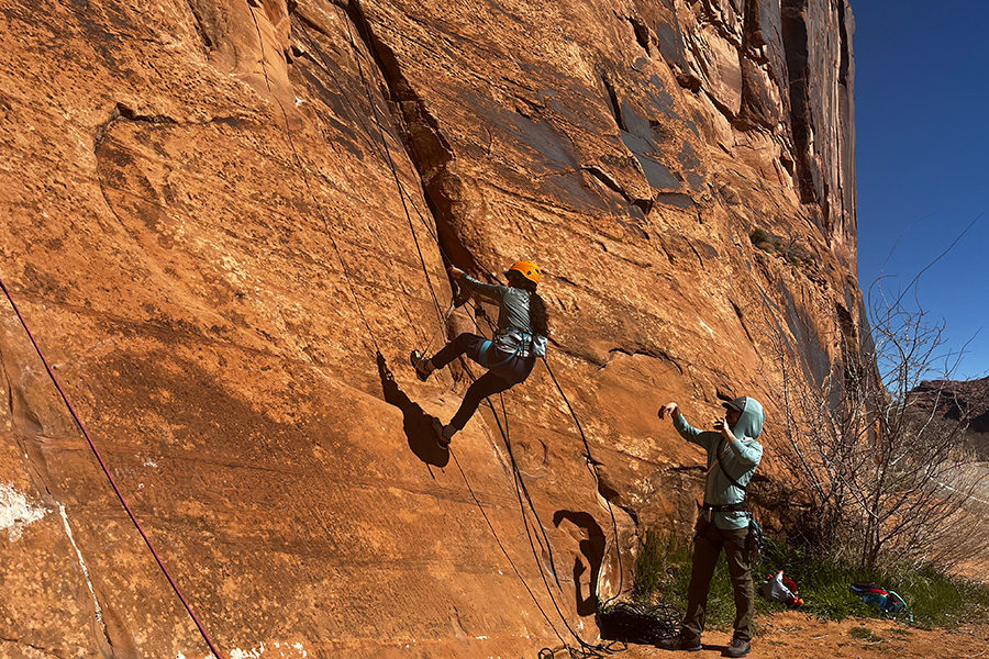 rock climbing in moab