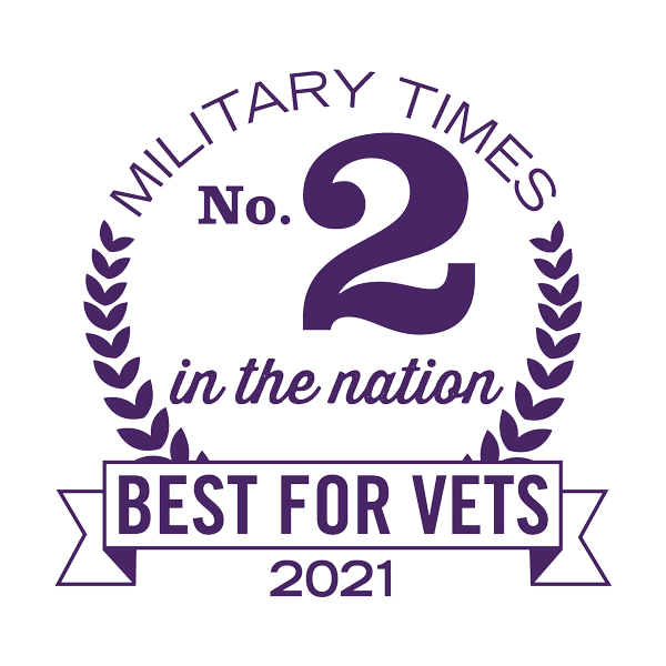 The Military Times named WSU No. 2 best in the nation for veterans in 2021.