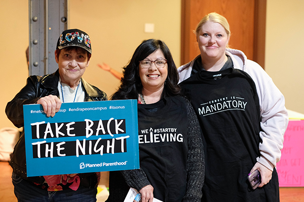 students at take back the night