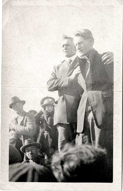 Speaking at the 1922 Mount Ogden Hike flag ceremony