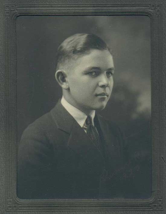 Edwin Wooley ’23 in 1922